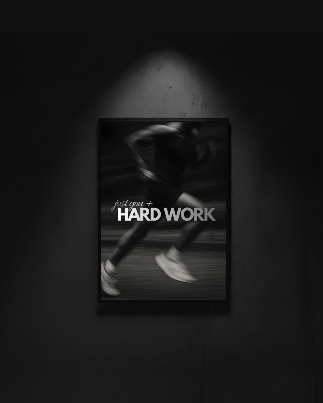 Running "just you+hard work"