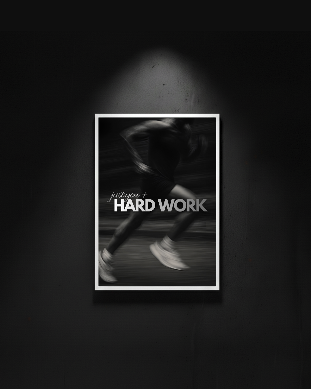 Running "just you+hard work"