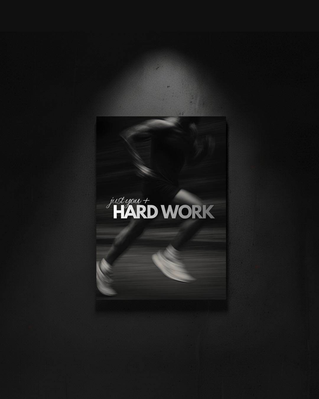 Running "just you+hard work"